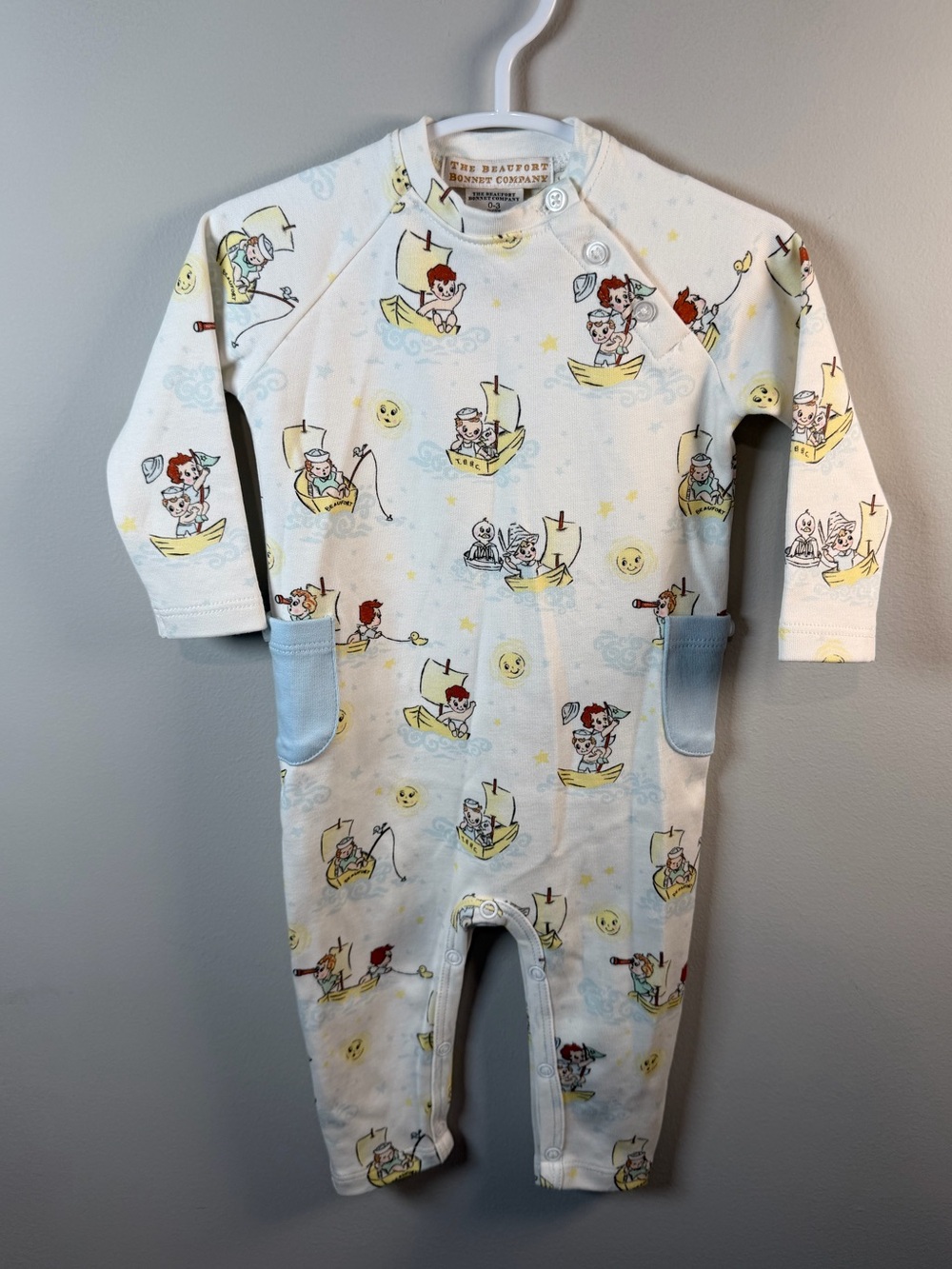 The Beaufort Bonnet Company Rayburn Romper - S.S. Beaufort Size 0-3M NWT